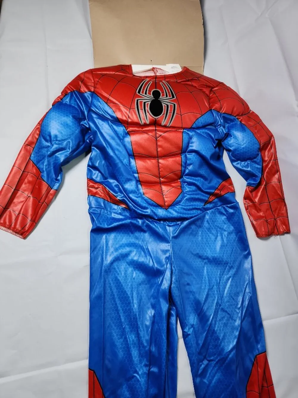 Spiderman Kid's Reflective Muscle Jumpsuit Halloween Costume 6-7 Small Marvel
